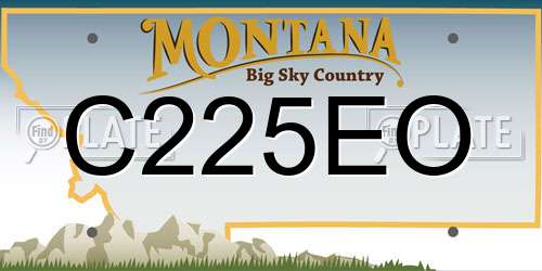 C225EO Montana License Plate