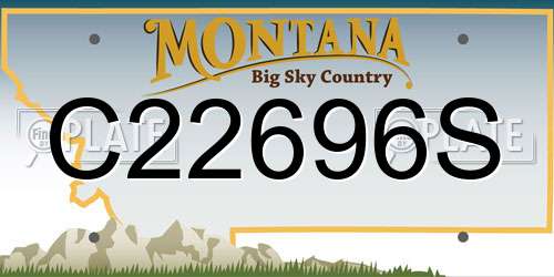 C22696S Montana License Plate