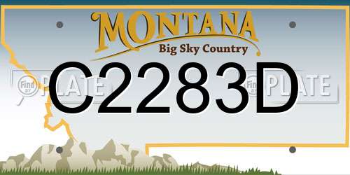 C2283D Montana License Plate