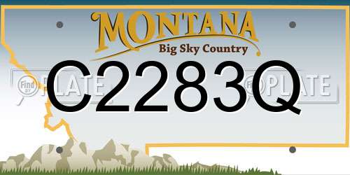 C2283Q Montana License Plate