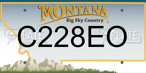 C228EO Montana License Plate