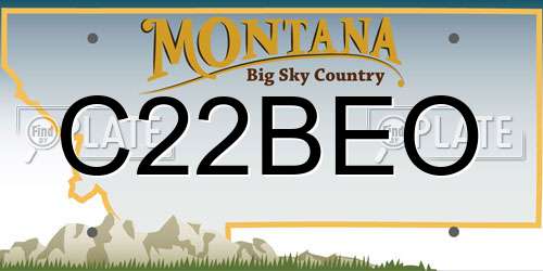 C22BEO Montana License Plate