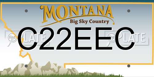 C22EEC Montana License Plate
