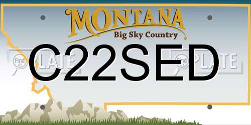 C22SED Montana License Plate