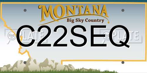 C22SEQ Montana License Plate