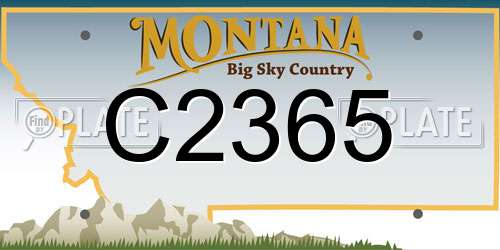 C2365 Montana License Plate