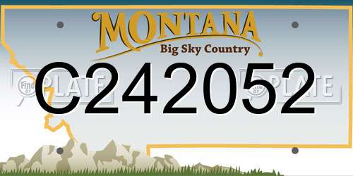 C242052 Montana License Plate