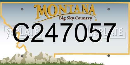 C247057 Montana License Plate