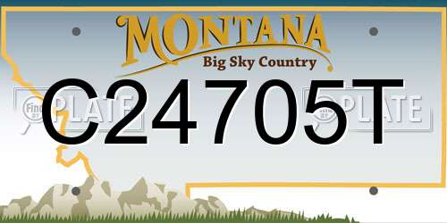 C24705T Montana License Plate