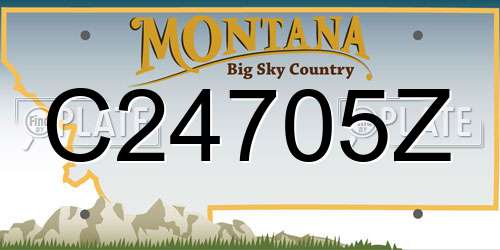 C24705Z Montana License Plate