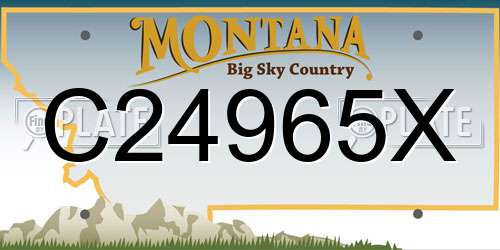 C24965X Montana License Plate