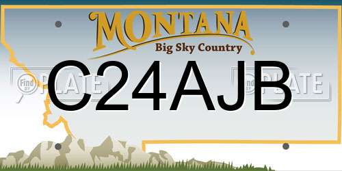C24AJB Montana License Plate
