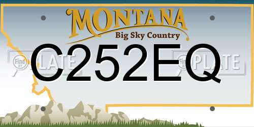 C252EQ Montana License Plate