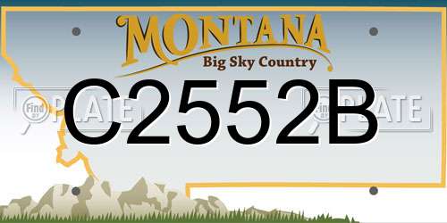 C2552B Montana License Plate