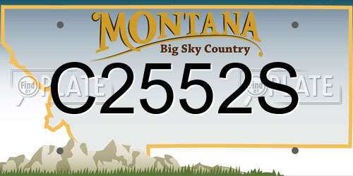 C2552S Montana License Plate