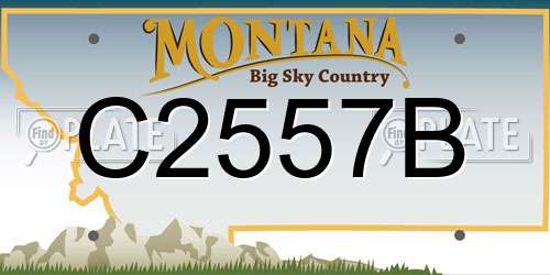 C2557B Montana License Plate