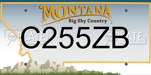 C255ZB Montana License Plate