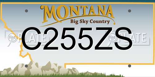 C255ZS Montana License Plate