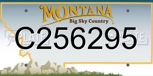 C256295 Montana License Plate