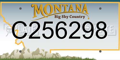 C256298 Montana License Plate