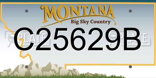 C25629B Montana License Plate