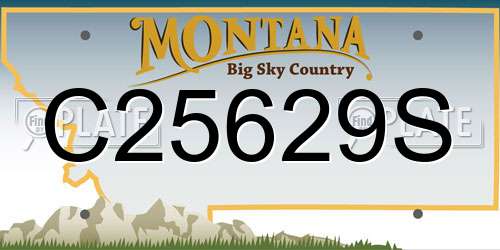 C25629S Montana License Plate