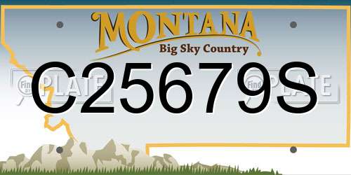 C25679S Montana License Plate