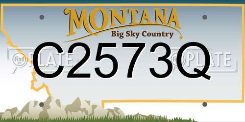 C2573Q Montana License Plate
