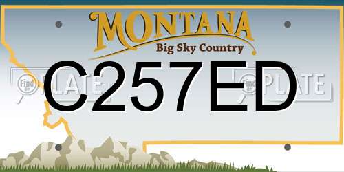 C257ED Montana License Plate