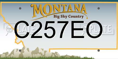 C257EO Montana License Plate