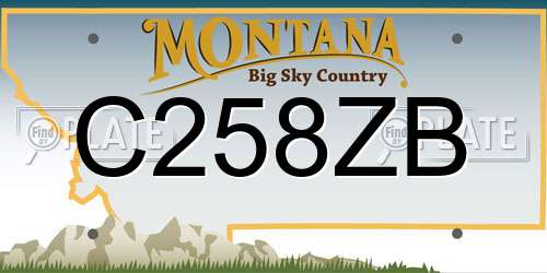 C258ZB Montana License Plate