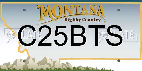 C25BTS Montana License Plate