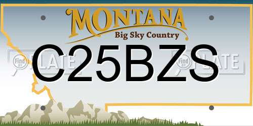 C25BZS Montana License Plate
