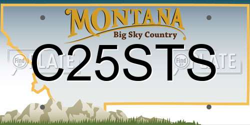 C25STS Montana License Plate