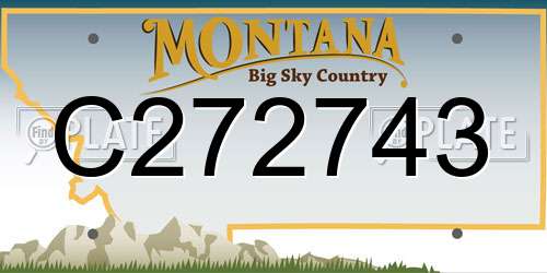 C272743 Montana License Plate