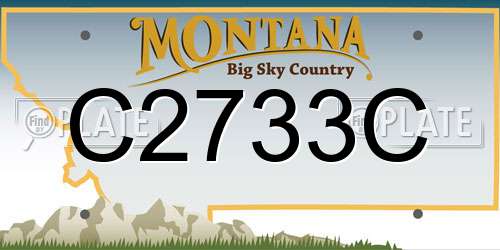 C2733C Montana License Plate