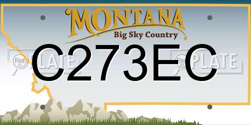 C273EC Montana License Plate