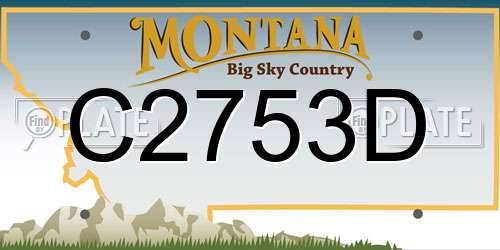 C2753D Montana License Plate