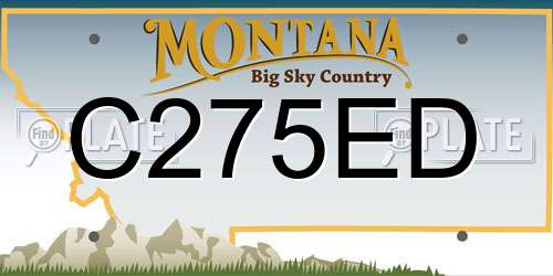 C275ED Montana License Plate