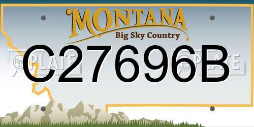 C27696B Montana License Plate