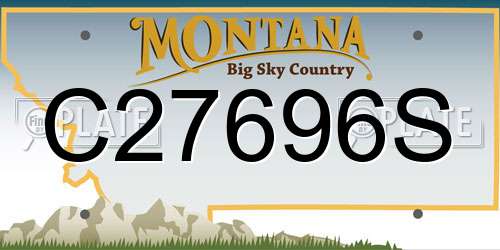 C27696S Montana License Plate