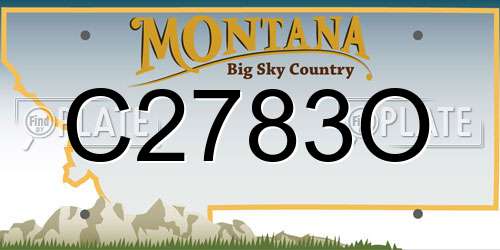 C2783O Montana License Plate