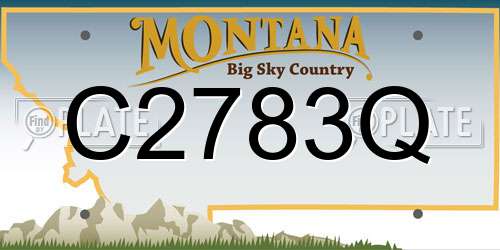 C2783Q Montana License Plate