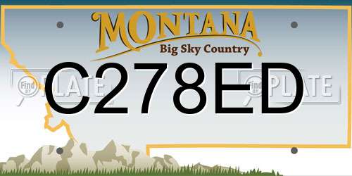 C278ED Montana License Plate