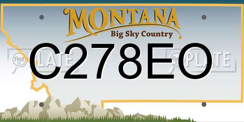 C278EO Montana License Plate