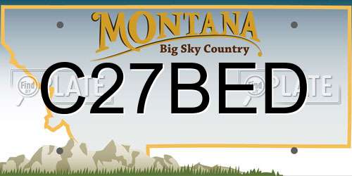 C27BED Montana License Plate