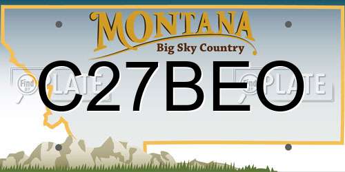 C27BEO Montana License Plate