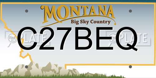 C27BEQ Montana License Plate