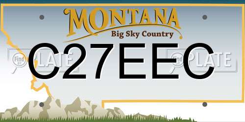 C27EEC Montana License Plate