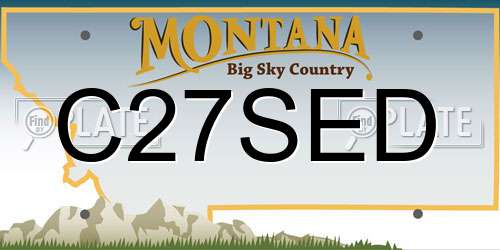 C27SED Montana License Plate